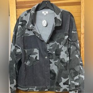 EASEL Gray Camouflage Utility Jacket